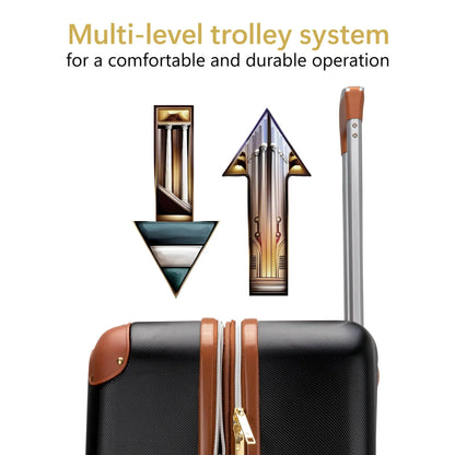 Vintage 3 Piece Expandable Retro Luggage Set - The Dock Drop