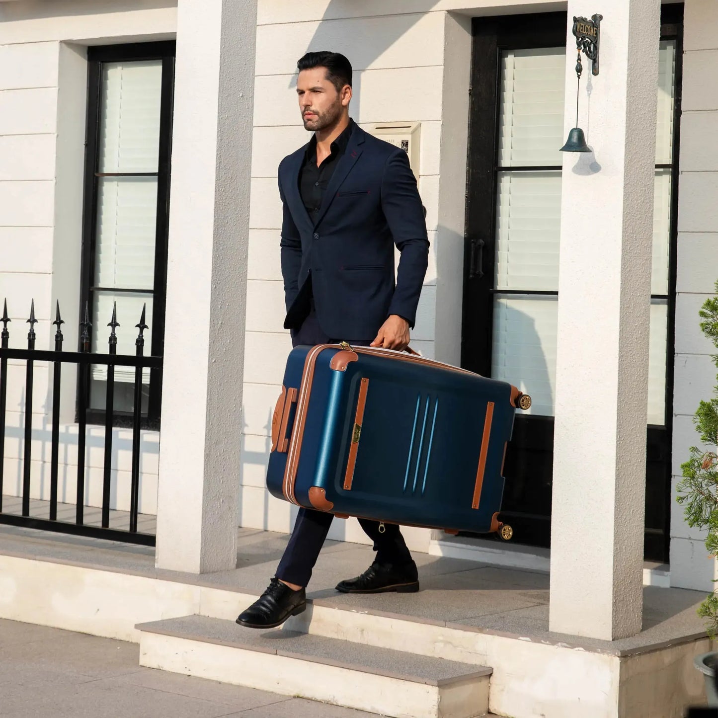 Vintage 3 Piece Expandable Retro Luggage Set - The Dock Drop