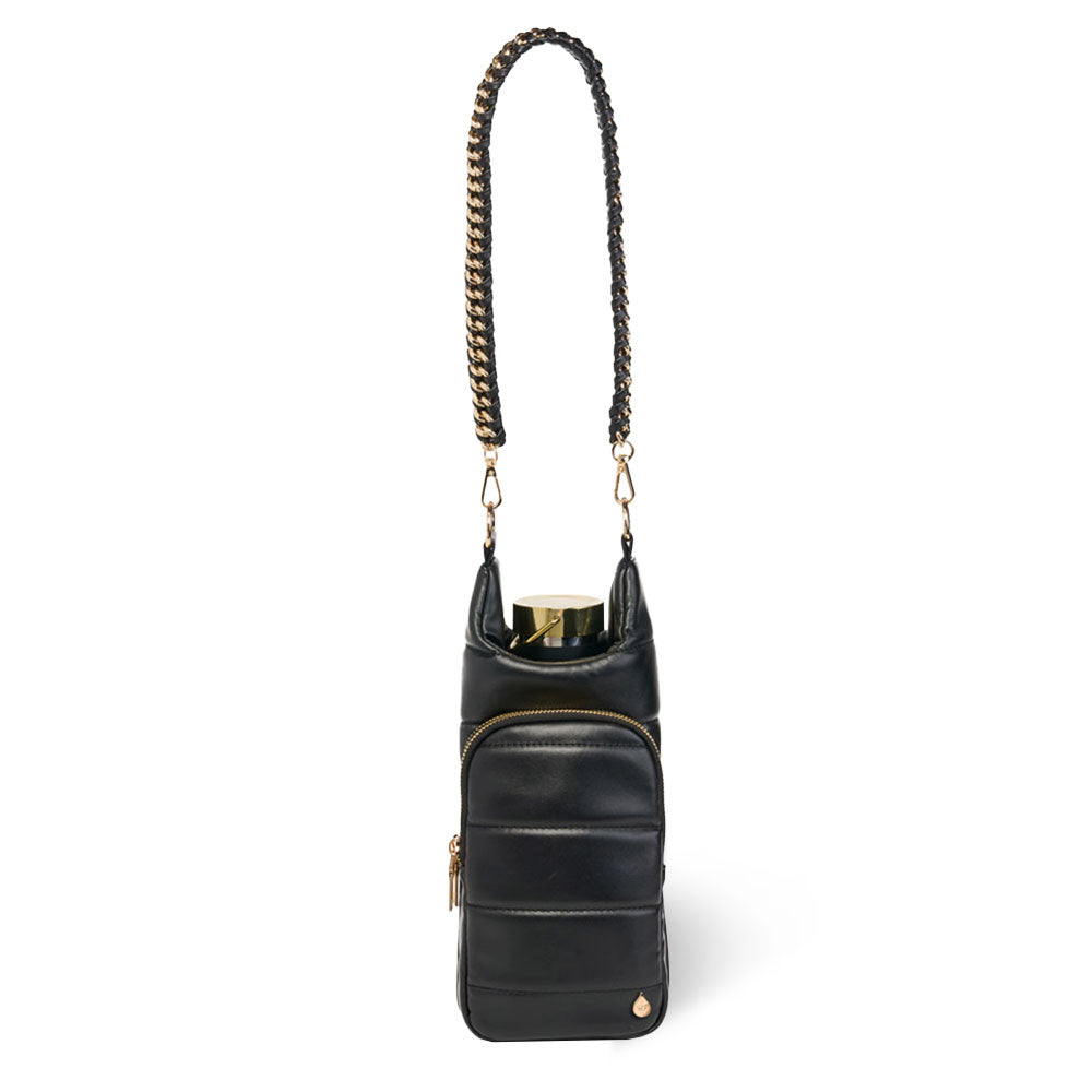 Black Vegan Leather HydroBag® with Strap Bundle