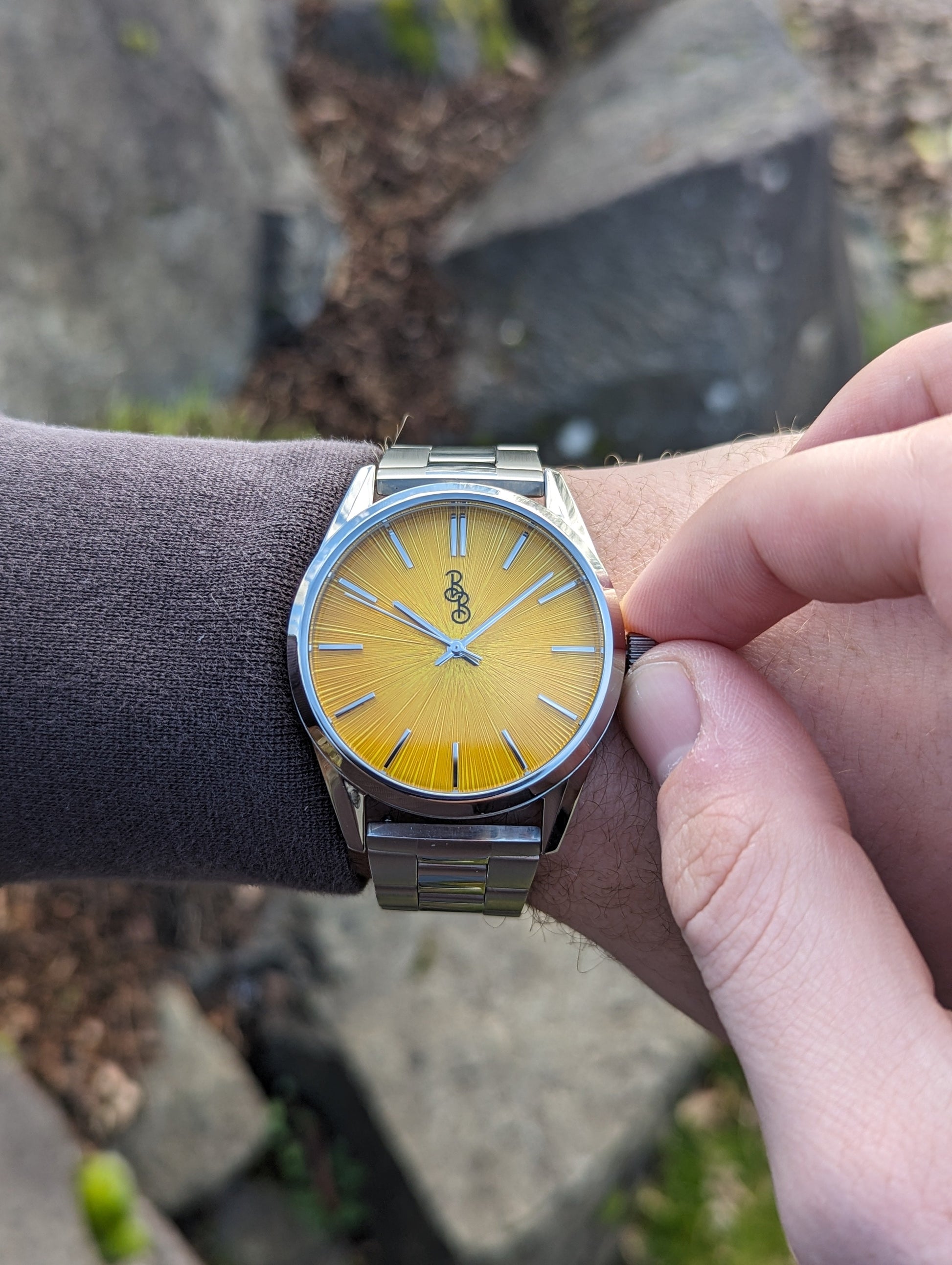Yellow Sunburst Watch - The Dock Drop