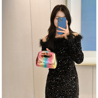 Acrylic clutch bag