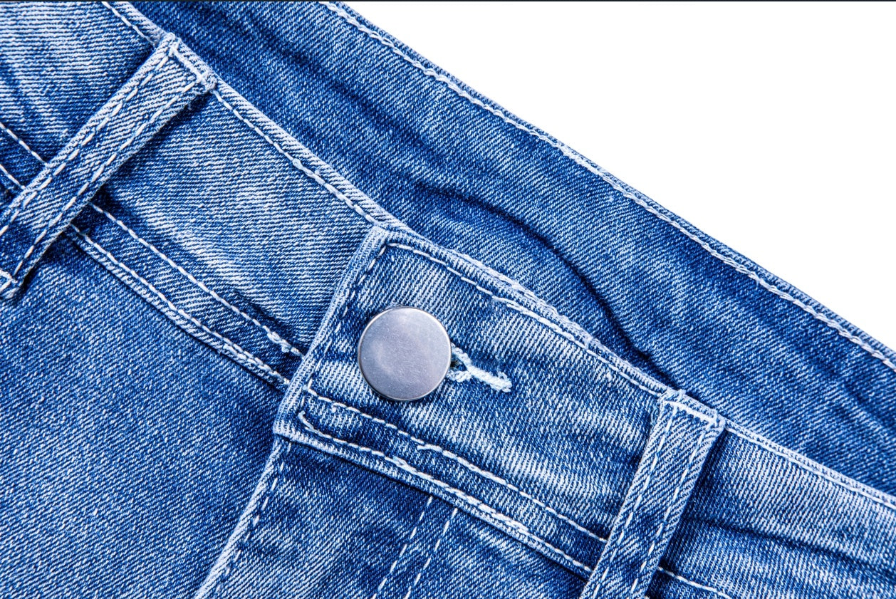 omen’s & Teens Distressed Denim Shorts — Mid-Rise, Button Fly, Frayed Hem - The Dock Drop