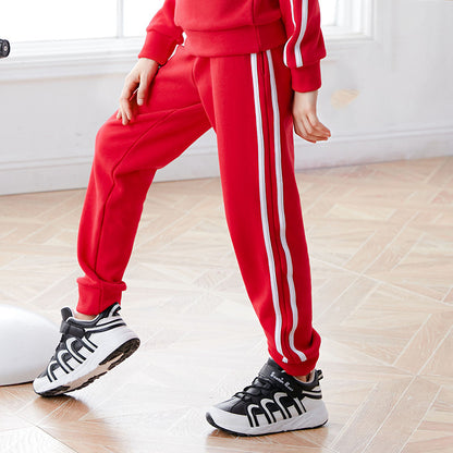 Kids’ Two-Piece Tracksuit Set – Zip Jacket & Stripe Pants