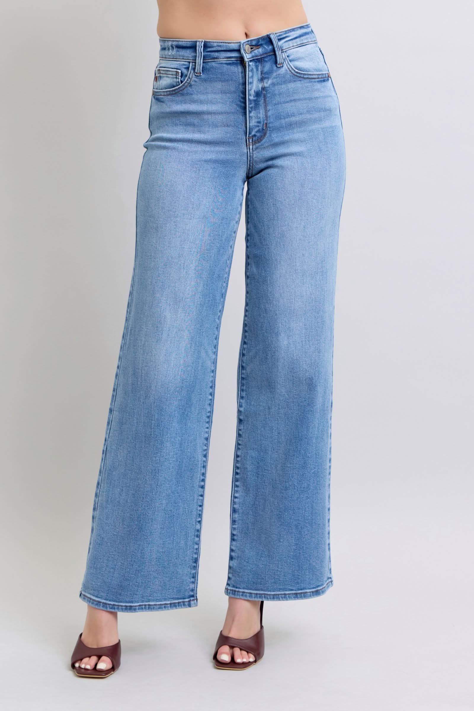 Judy Blue Full Size Wide Leg Jeans – Medium – 0(24)