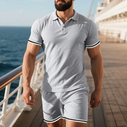 Men’s Polo Shirt & Shorts Set
