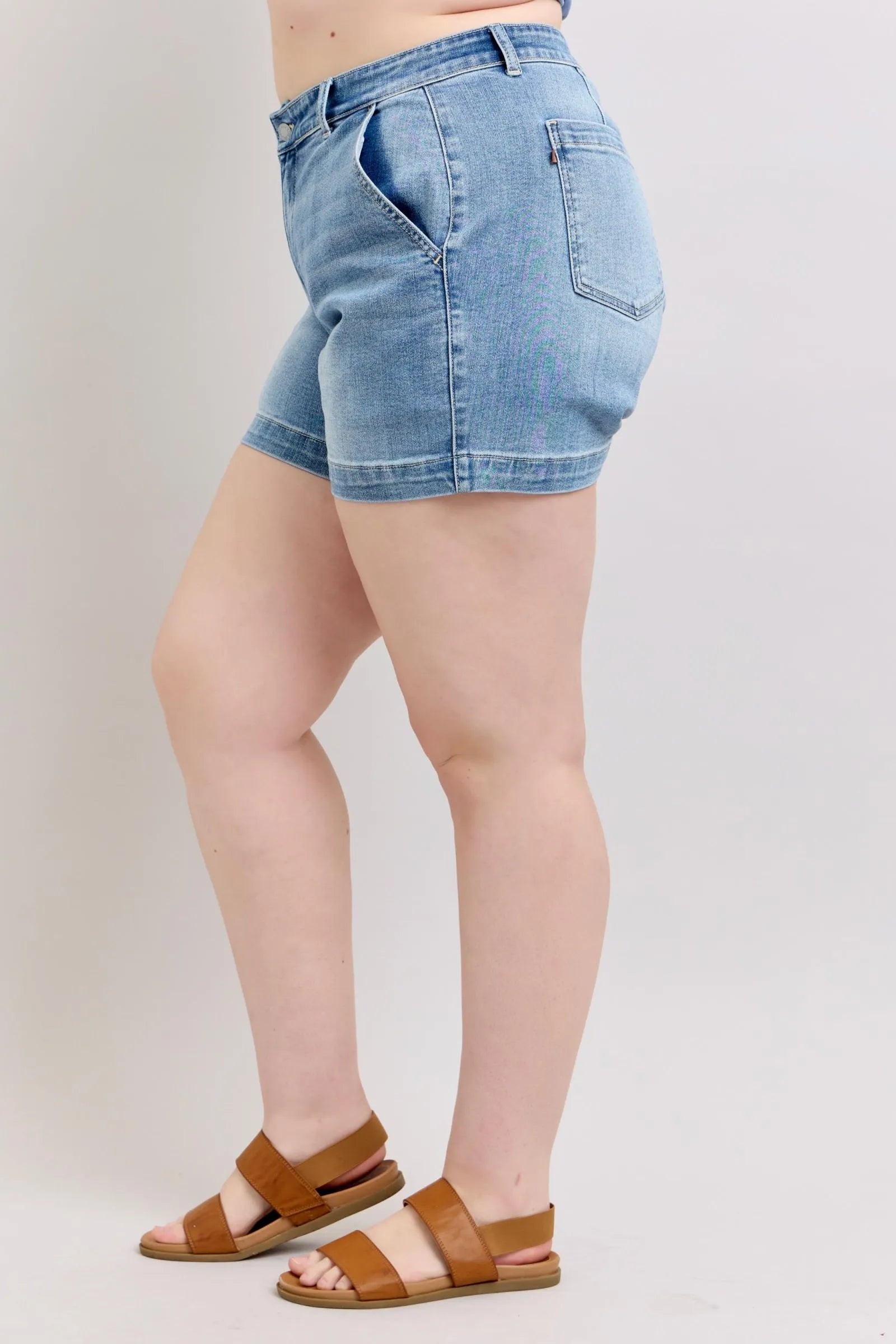 Judy Blue Plus Size High Rise Denim Shorts – Medium – 2XL