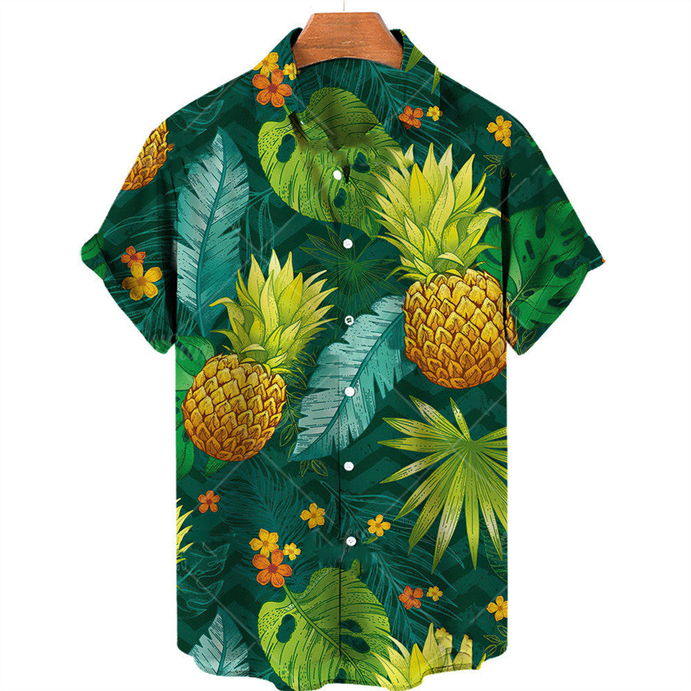 Fruit-Print Hawaiian Shirt – Lightweight & Breathable - The Dock Drop