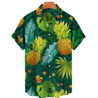 Fruit-Print Hawaiian Shirt – Lightweight & Breathable - The Dock Drop