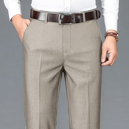 Anti-Wrinkle Dress Trousers – Classic Straight Leg - The Dock Drop
