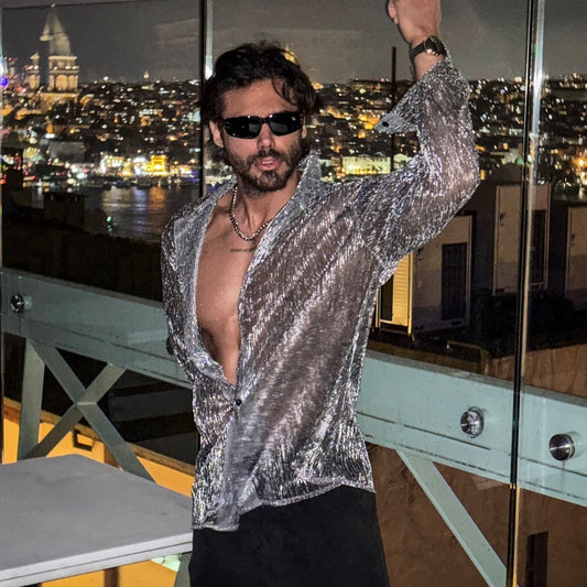 Men’s Printed Long Sleeve Shirt – Bold Resort Style