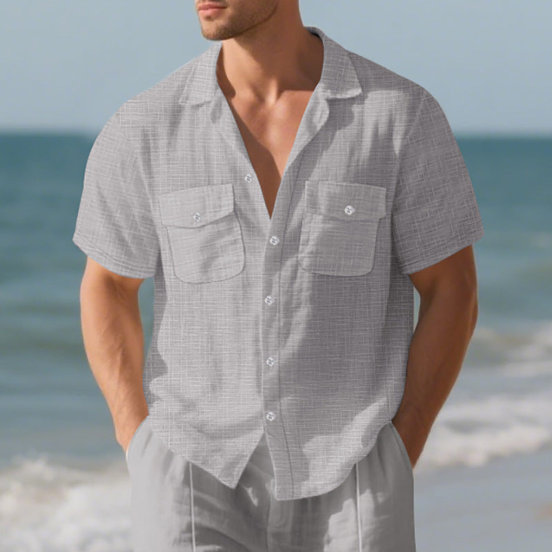 BreezeBay Men’s Casual Holiday Shirt - The Dock Drop