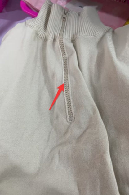 Men's Stand Collar Zipper Sweater Winter Fashion Solid Color Long Sleeve Knitted Top Clothing - The Dock Drop