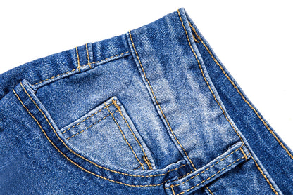 Women’s & Teens Distressed Denim Shorts — Mid-Rise with Button Fly - The Dock Drop