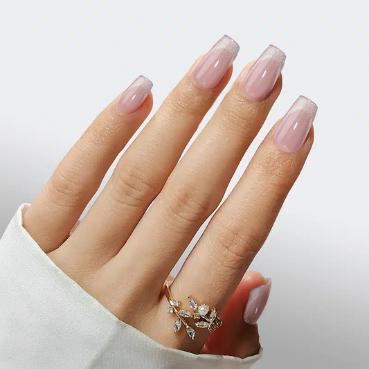 Starlight Shimmer Coffin Nails  - Press on Nails | Long Lasting & Reusable
