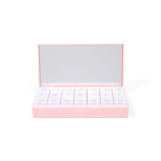 Blush Pink AM/PM Pill Box - The Dock Drop