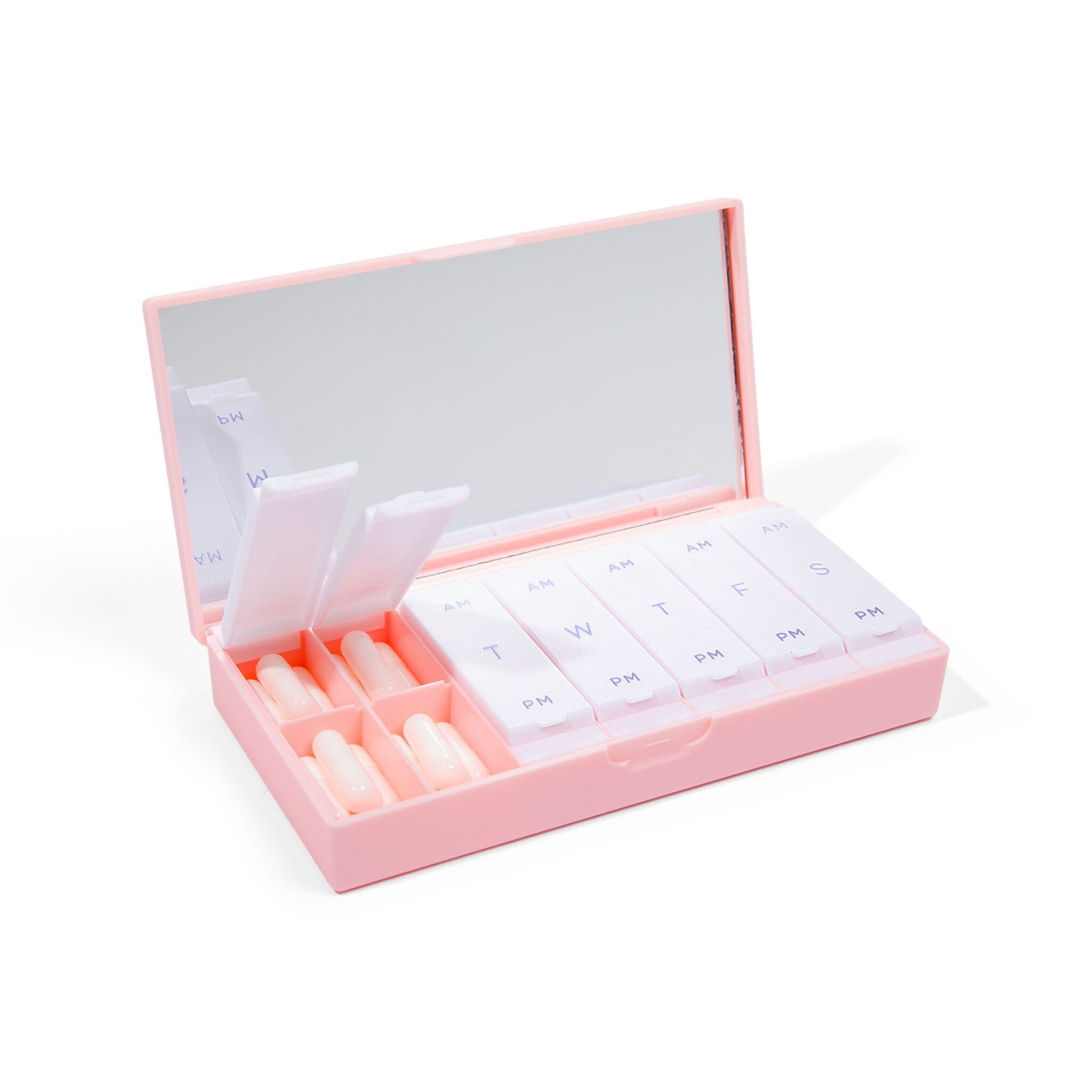 Blush Pink AM/PM Pill Box - The Dock Drop