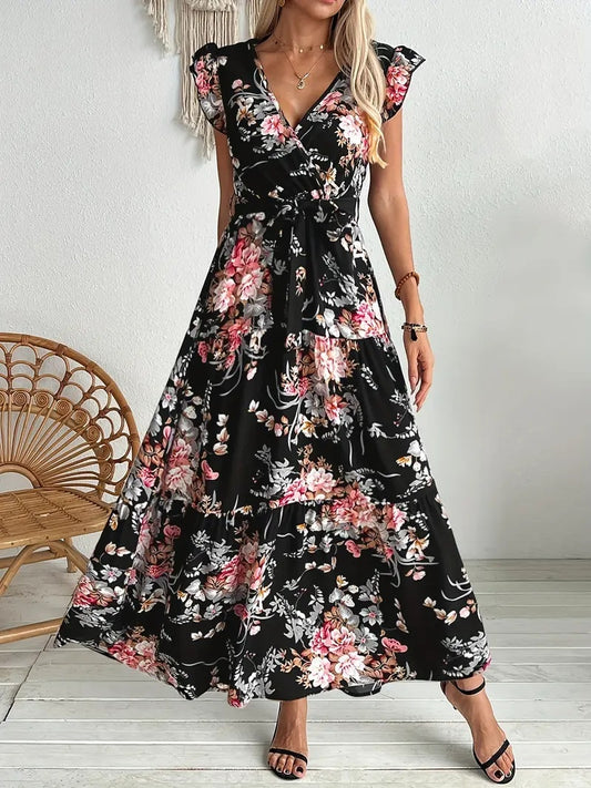 Midnight Bloom Maxi Dress - The Dock Drop