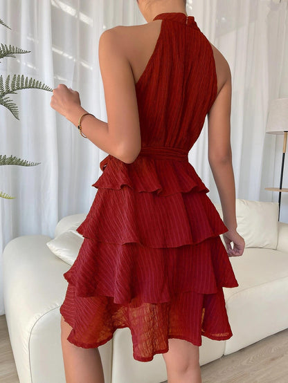 Crimson Tide Halter Dress - The Dock Drop