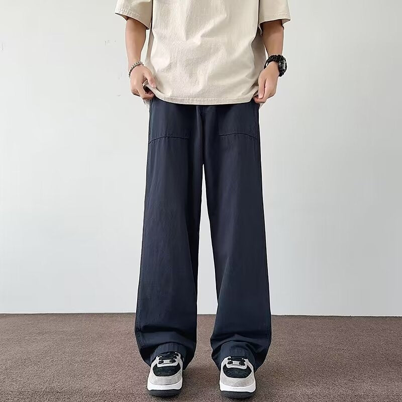 Teen Wide-Leg Drawstring Pants – Army Green (S–2XL)