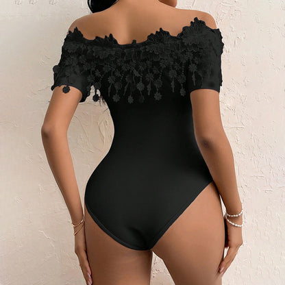 Off-Shoulder Lace Bodysuit - The Dock Drop