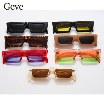 Classic Retro Rectangular Shape Sunglasses for Women