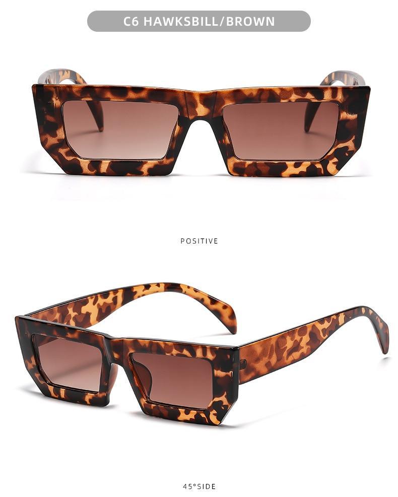 Classic Retro Rectangular Shape Sunglasses for Women