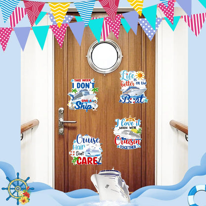 6 Pcs Cruise Birthday Door Magnet Set