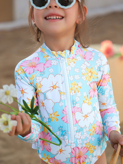 Girls’ Long Sleeve One-Piece Swimsuit