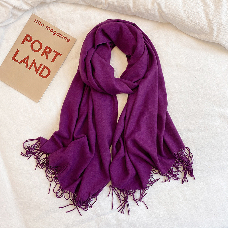 Soft Cashmere-Blend Scarf – Elegant Travel Essential - The Dock Drop
