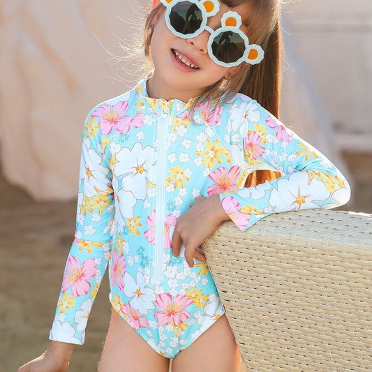 Girls’ Long Sleeve One-Piece Swimsuit