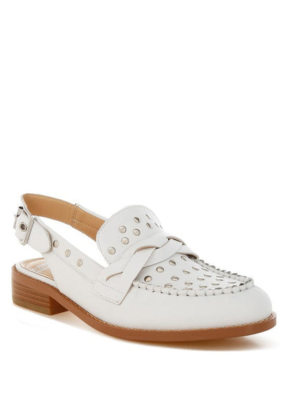 Remykin Braided Penny Strap Loafers – Black – US-8 / UK-6 / EU-39