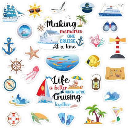 27 Pcs Large Nautical Cruise Ship Magnets