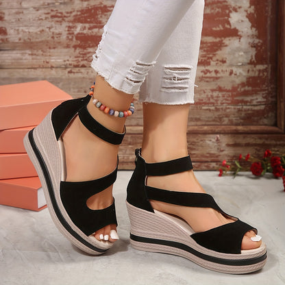 Women’s Wedge Sandals with Zipper