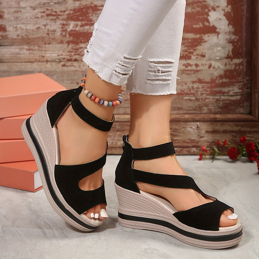 Women’s Wedge Sandals with Zipper