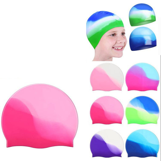 Silicone gradient swimming cap
