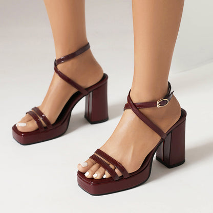 Radiant Voyage Strappy Block Heel Sandals