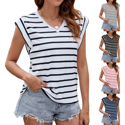 Seaside Stripes™ V-Neck Tee