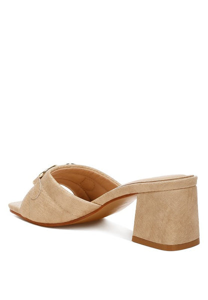 Bellamy Horsebit Detail Snake Print Sandals – Black – US-7 / UK-5 / EU-38