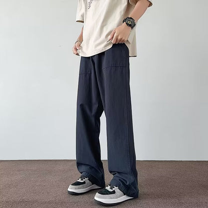 Teen Wide-Leg Drawstring Pants – Army Green (S–2XL)