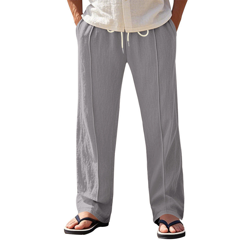 Harbor Drift™ Men’s Wide-Leg Linen Pants – Relaxed Coastal Fit - The Dock Drop