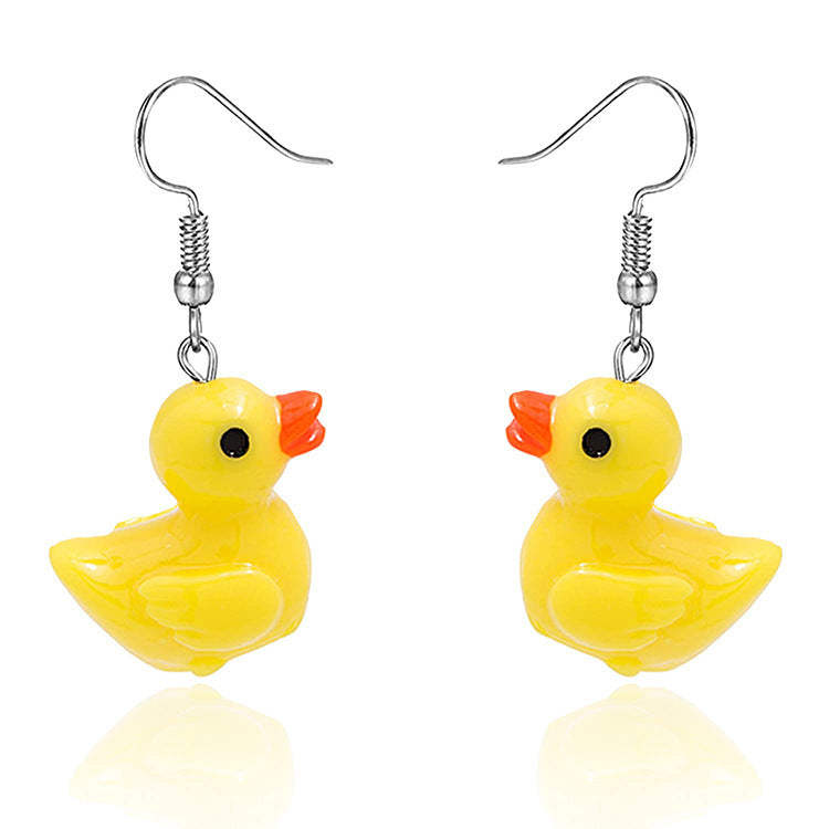 Pastel Duck Charm Earrings – Lightweight Dangle (6 Colors) - The Dock Drop