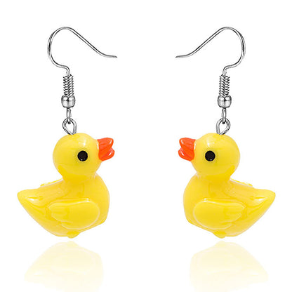 Pastel Duck Charm Earrings – Lightweight Dangle (6 Colors) - The Dock Drop