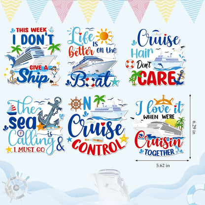 6 Pcs Cruise Birthday Door Magnet Set