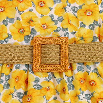 Sunshine Blooms Belted Dress