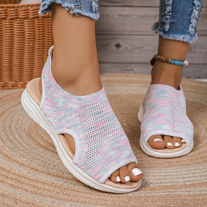 Women’s Knit Sandals – Breathable, Slip-On Comfort - The Dock Drop