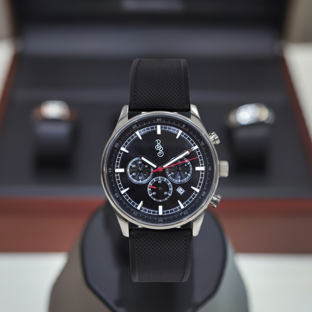 Black Sport Chronograph - The Dock Drop