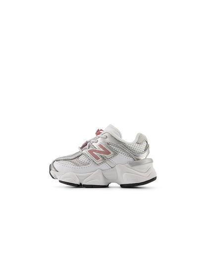 New Balance Toddler 9060 Bungee Shoes  - White/Rosewood