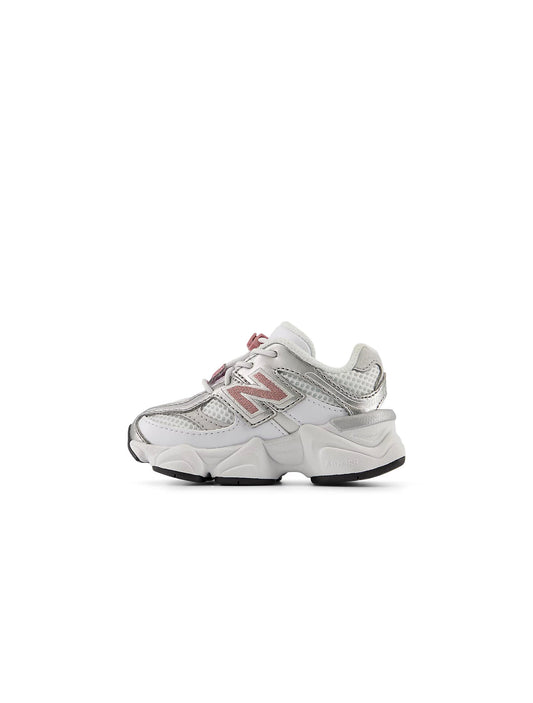 New Balance Toddler 9060 Bungee Shoes  - White/Rosewood