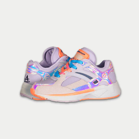 LA Gear Kids Catapult Light-Up Lowtop | Purple x Orange