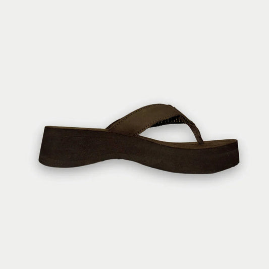 Brown sandal on a white background